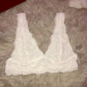 White floral bralette